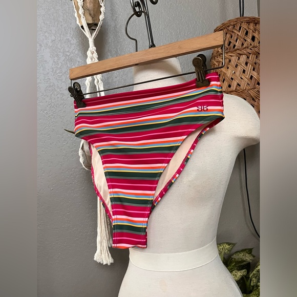 ▫️ALBION SUMMER STRIPE ALMOST CHEEKY BOTTOMS AND TOP BIKINI - Picture 9 of 14